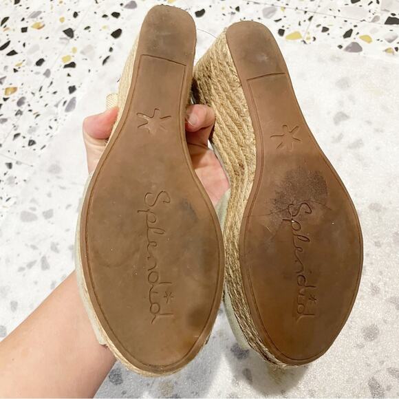 Splendid Women Wedges Ganes Seafoam Green Espadrille Size 7.5 and 3.5” Heel - Picture 5 of 5